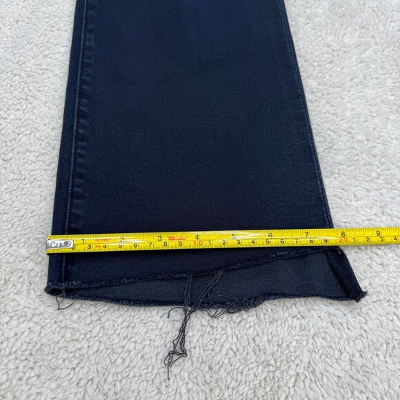 Mother The Insider Crop Step Fray Black Jean Women's Denim Pants, Size 31 - Picture 10 of 12